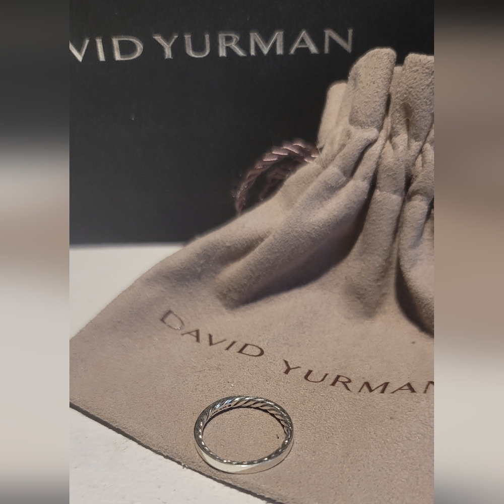 DAVID YURMAN Narrow Cable Band Ring sz 6.5